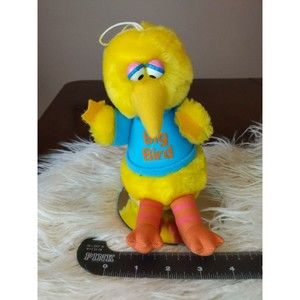 Big Bird Playskool Seasame Street1983 vintage 8.5" Can Hang